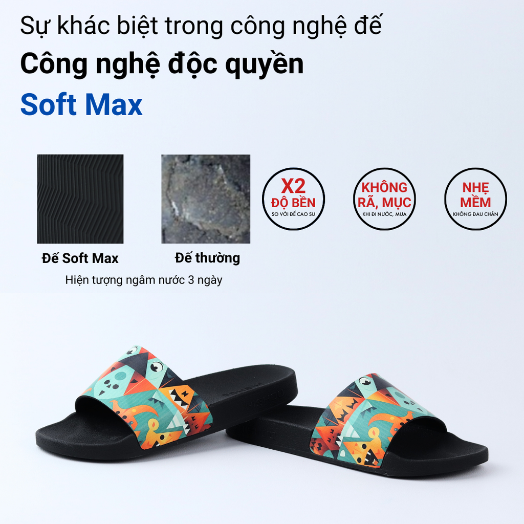 Dép quai ngang da bò In Hình Kẹo Hay Bị Ghẹo HISHOO U113