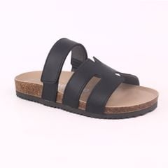 Dép đế trấu birken bé trai bé gái Chữ H Sandal quai ngang bản premium HISHOO B104