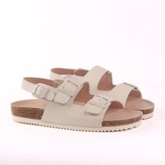 Dép đế trấu sandal birken quai ngang 2 khoá premium HISHOO B102
