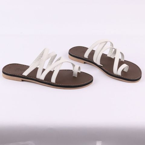 Dép Lê Nữ Xỏ Ngón Đế Bệt Quai Đan Chéo có Bigsize HISHOO S071