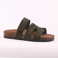 Dép đế trấu birken bé trai bé gái Chữ H Sandal quai ngang bản, da lộn premium HISHOO H104