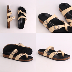 Dép đế trấu birken quai ngang xỏ ngón HISHOO S098