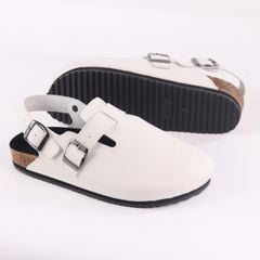 Dép đế trấu Sandal sục Boston Sandal quai ngang da lộn HISHOO R111