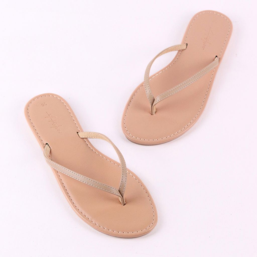 Dép Lê Nữ Xỏ Ngón Đế Bệt Quai Hoạ Tiết Thổ Cẩm HISHOO S070