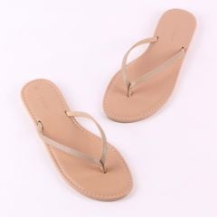 Dép Lê Nữ Xỏ Ngón Đế Bệt Quai Hoạ Tiết Thổ Cẩm HISHOO S070