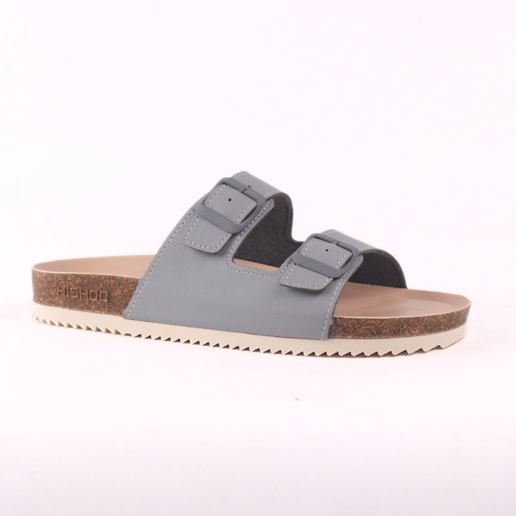 Dép đế trấu birken bé trai bé gái 2 khoá premium HISHOO B093