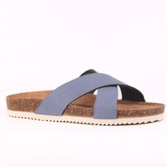 Dép đế trấu birken bé trai bé gái quai ngang chéo da lộn premium HISHOO H096