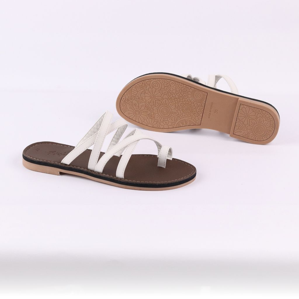 Dép Lê Nữ Xỏ Ngón Đế Bệt Quai Đan Chéo có Bigsize HISHOO S071