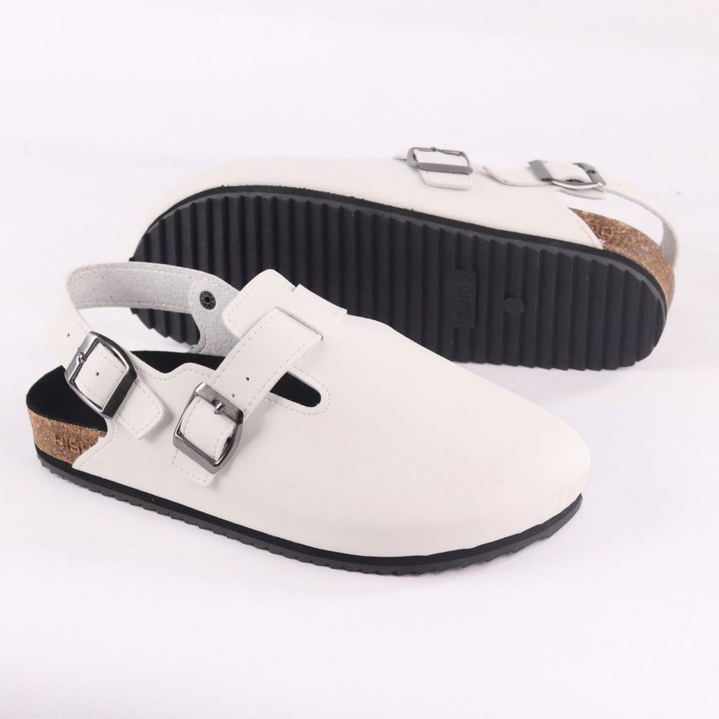Dép đế trấu Sandal sục Boston Sandal quai ngang da lộn HISHOO R111