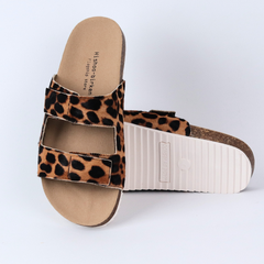 Dép đế trấu birken xé dán Beo Cowhide HISHOO M105