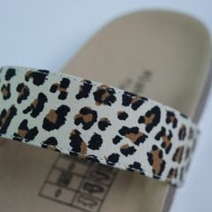 Dép đế trấu birken 2 quai ngang vải canvas HISHOO S112