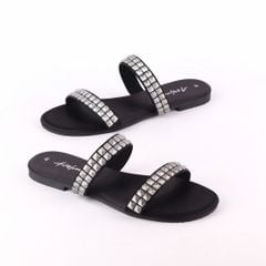 Dép Lê Nữ Đế Bệt Quai Ngang Đính đá 2 quai có Bigsize HISHOO S134