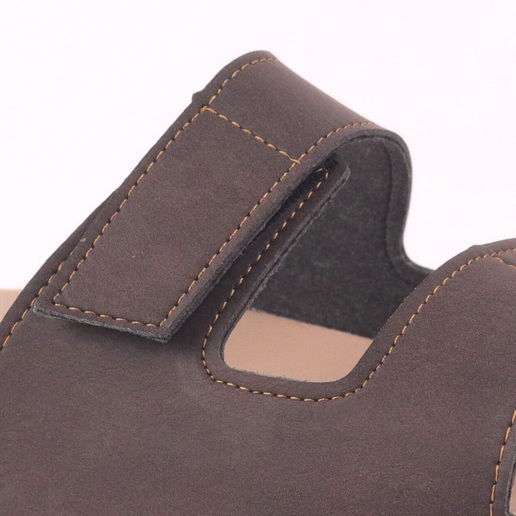 Dép đế trấu birken bé trai bé gái quai ngang xé dán premium HISHOO B105
