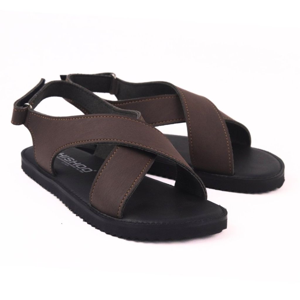 Dép Sandal Daily Trek Sandal (Sandal đi bộ đường dài) Nam quai chéo lót da premium Felix HISHOO P002