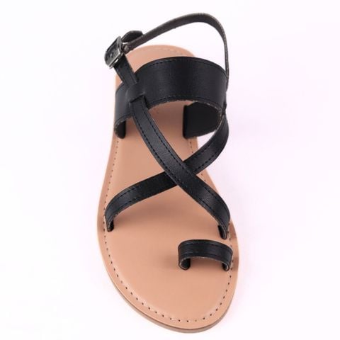 Giày Sandal Nữ Đế Bệt Quai Chéo Dây Mảnh Hishoo S057