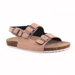 Dép đế trấu Sandal birken 2 khoá da lộn HISHOO R102