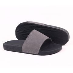 Dép quai ngang da bò Xám da lộn HISHOO U114