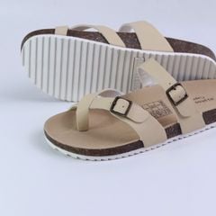 Dép đế trấu birken quai ngang xỏ ngón HISHOO S098
