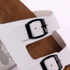 Dép đế trấu birken quai ngang 2 khoá lót da lộn S093