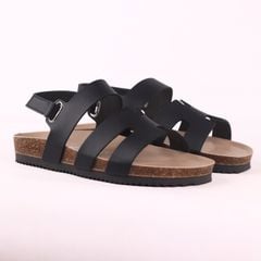 Dép đế trấu birken bé trai bé gái  sandal chữ H premium HISHOO B115