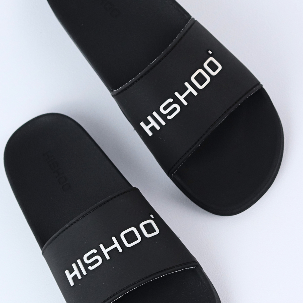 Dép quai ngang quai nhựa Đen HISHOO N112