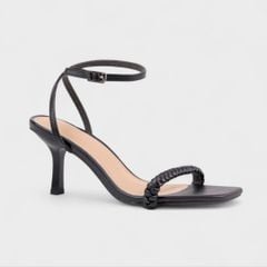 Giày Sandal Nữ Cao Gót 7cm Quai Mảnh Mũi Vuông Hishoo S032
