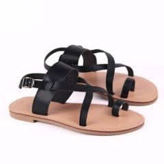 Giày Sandal Nữ Đế Bệt Quai Chéo Dây Mảnh Hishoo S057