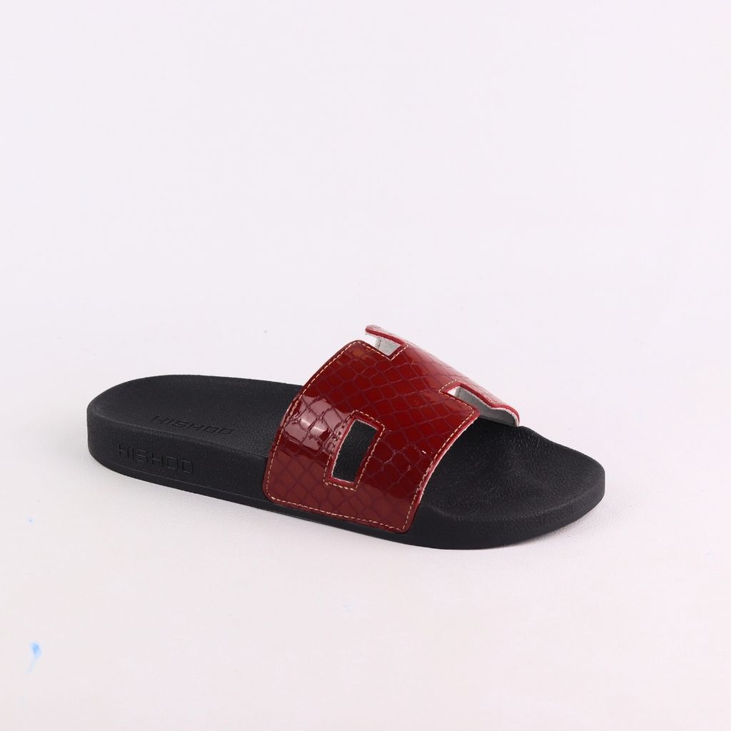Dép quai ngang Đỏ Vẩy Rồng CHỮ H HISHOO U114
