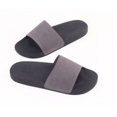 Dép quai ngang da bò Xám da lộn HISHOO U114