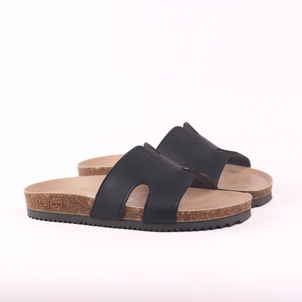 Dép đế trấu birken bé trai bé gái chữ H premium HISHOO B095
