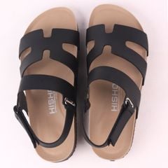 Dép đế trấu birken bé trai bé gái  sandal chữ H premium HISHOO B115