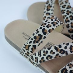 Dép đế trấu birken 3 quai ngang vải canvas HISHOO S112