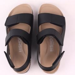 Dép đế trấu birken bé trai bé gái  sandal quai ngang xé dán premium HISHOO B110