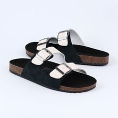 Dép đế trấu birken Da hiếm 2 khoá Hishoo M107
