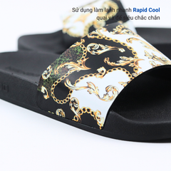 Dép quai ngang da bò In Hình Họa Tiết Phục Hưng HISHOO U113