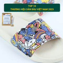 Dép quai ngang da bò lộn Monster Wonderland HISHOO U112