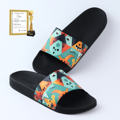 Dép quai ngang da bò In Hình Kẹo Hay Bị Ghẹo HISHOO U113