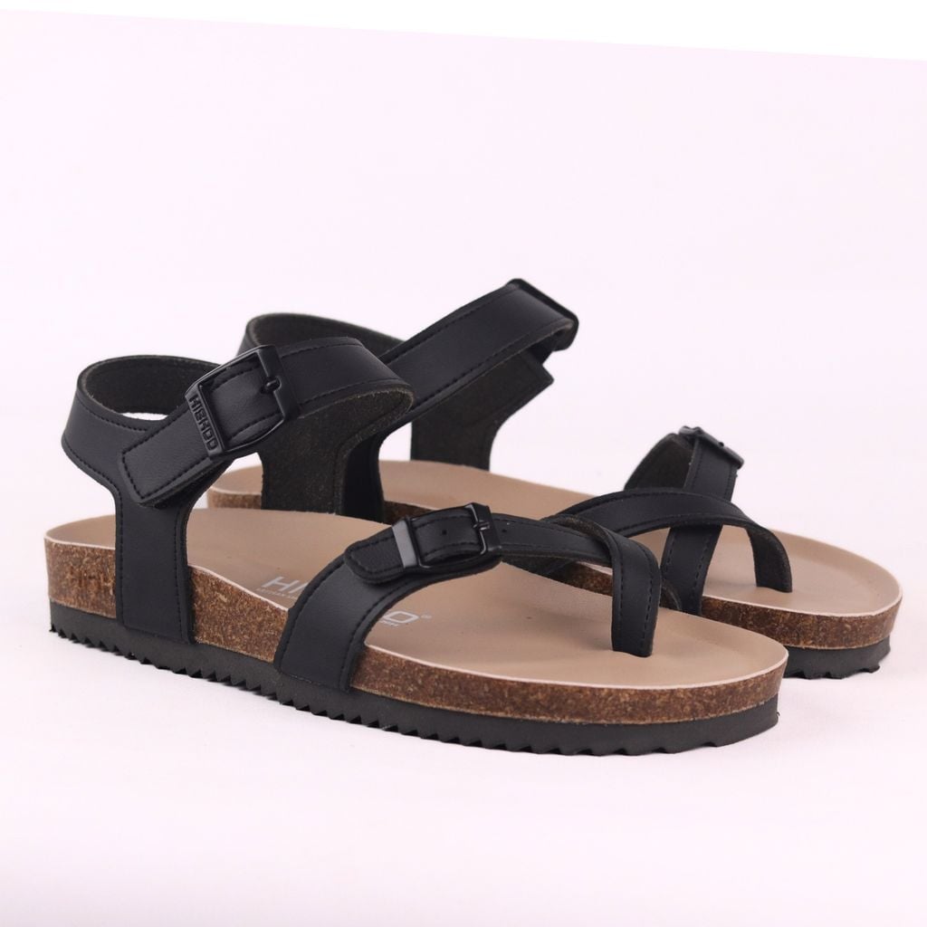 Dép đế trấu birken sandal quai ngang xỏ ngón premium HISHOO B118