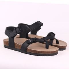 Dép đế trấu birken sandal quai ngang xỏ ngón premium HISHOO B118