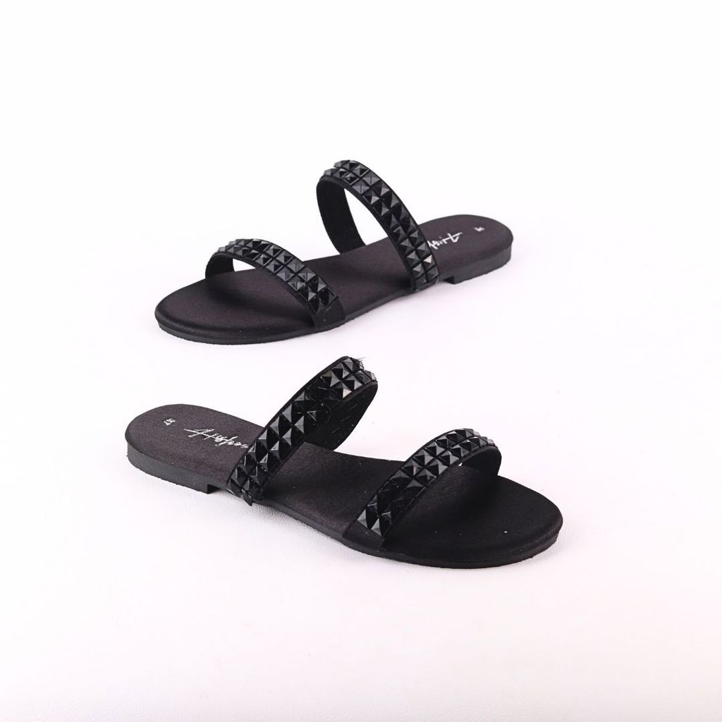 Dép Lê Nữ Đế Bệt Quai Ngang Đính đá 2 quai có Bigsize HISHOO S134