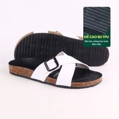 Dép đế trấu birken quai ngang chéo [CÓ KHOÁ] HISHOO S096
