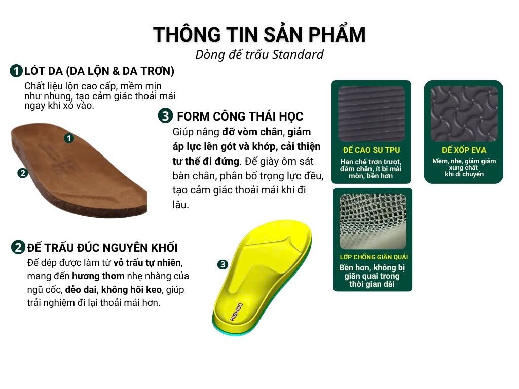 Dép đế trấu birken quai ngang xé dán MẶT ĐEN HISHOO S105