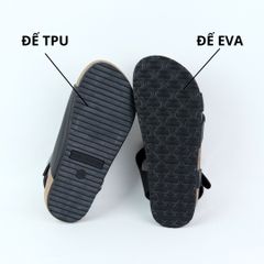 Dép đế trấu birken quai ngang 3 khoá HISHOO S092