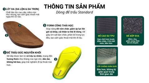 Dép đế trấu birken quai ngang chữ H MẶT ĐEN HISHOO S095