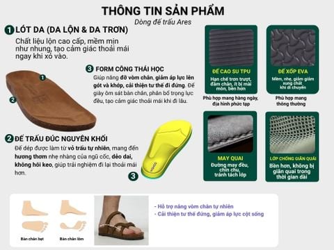 Dép đế trấu sục Boston quai ngang Rêu Olive da lộn  HISHOO R109