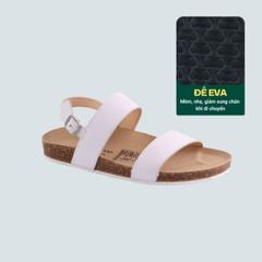Dép đế trấu Sandal birken quai ngang da bò HISHOO M050