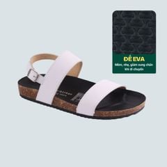 Dép đế trấu Sandal birken quai ngang da bò HISHOO M050