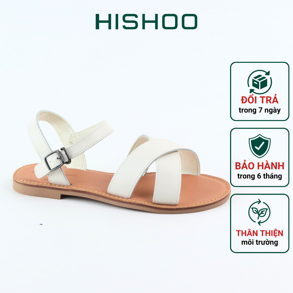 Giày Sandal Nữ Quai Hậu Mũi Tròn Có Bigsize Hishoo S037