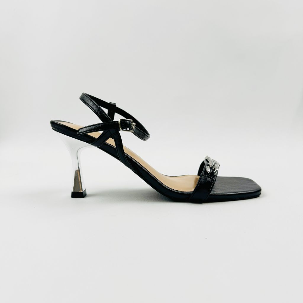 Giày Cao gót Sandal Nữ quai mảnh 7cm Hishoo  S084