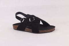 Dép đế trấu Sandal birken quai ngang da lộn HISHOO R101